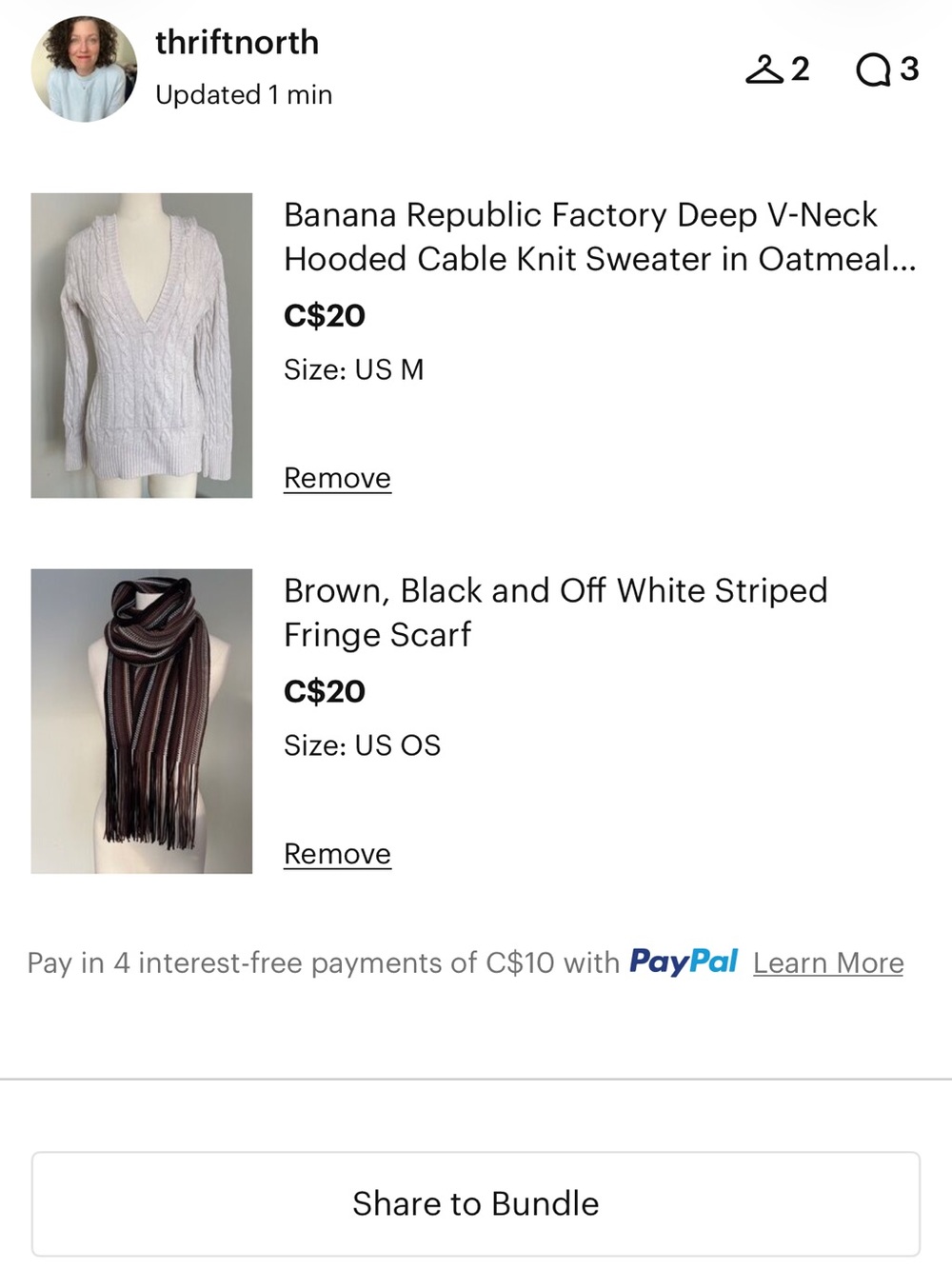Closet Clearout Bundle Banana Republic Sweater + Scarf Sept27